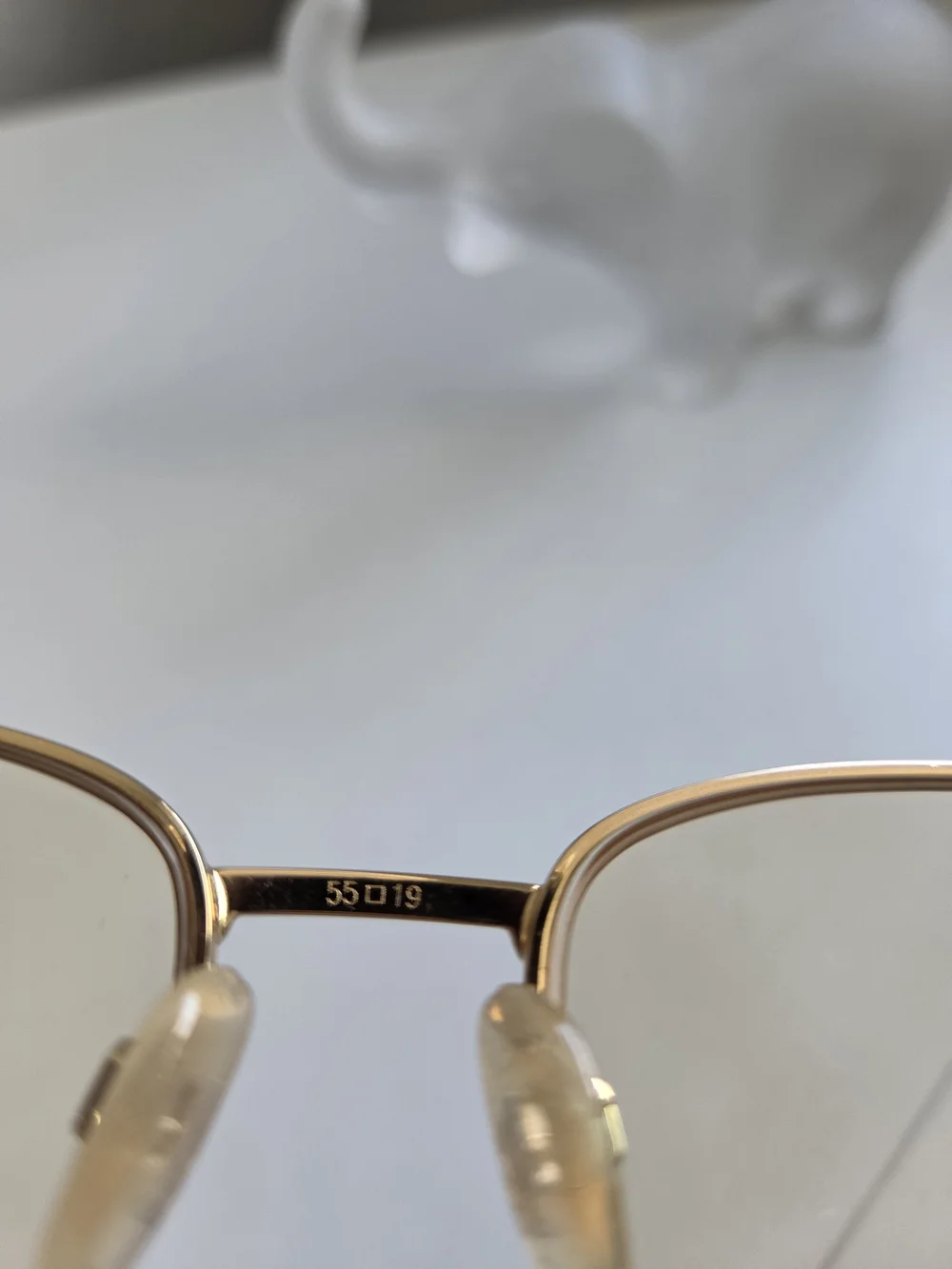 YSL Gold Tortoise Half Rim Eyeglasses